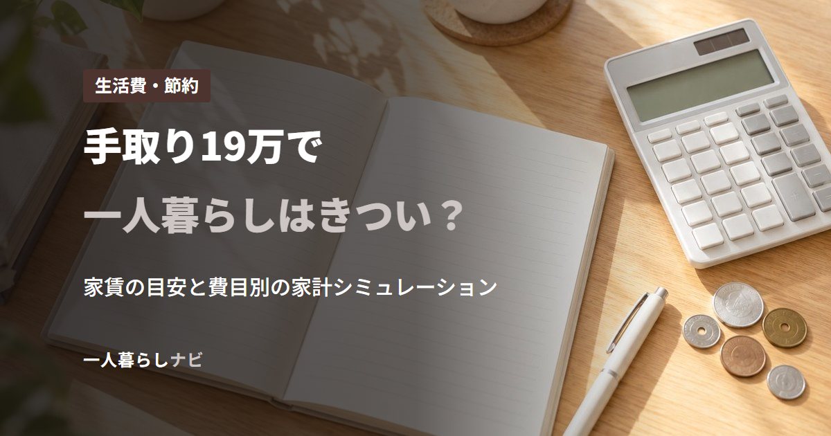 手取り19万で一人暮らしはきつい?